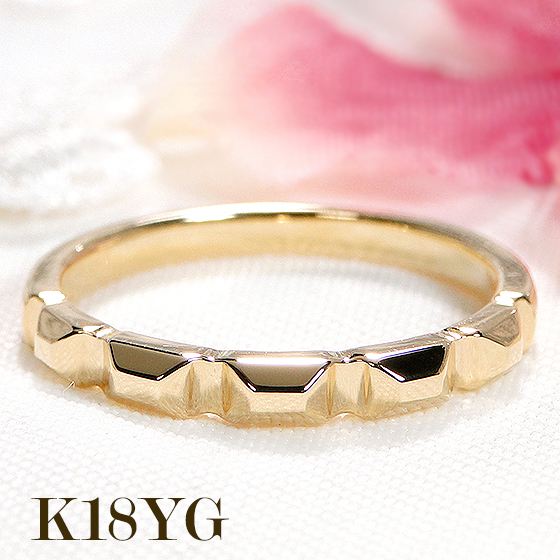 K18 YG PG Pt950 地金 デザイン リング 送料無料 ゴールド 18金 18K