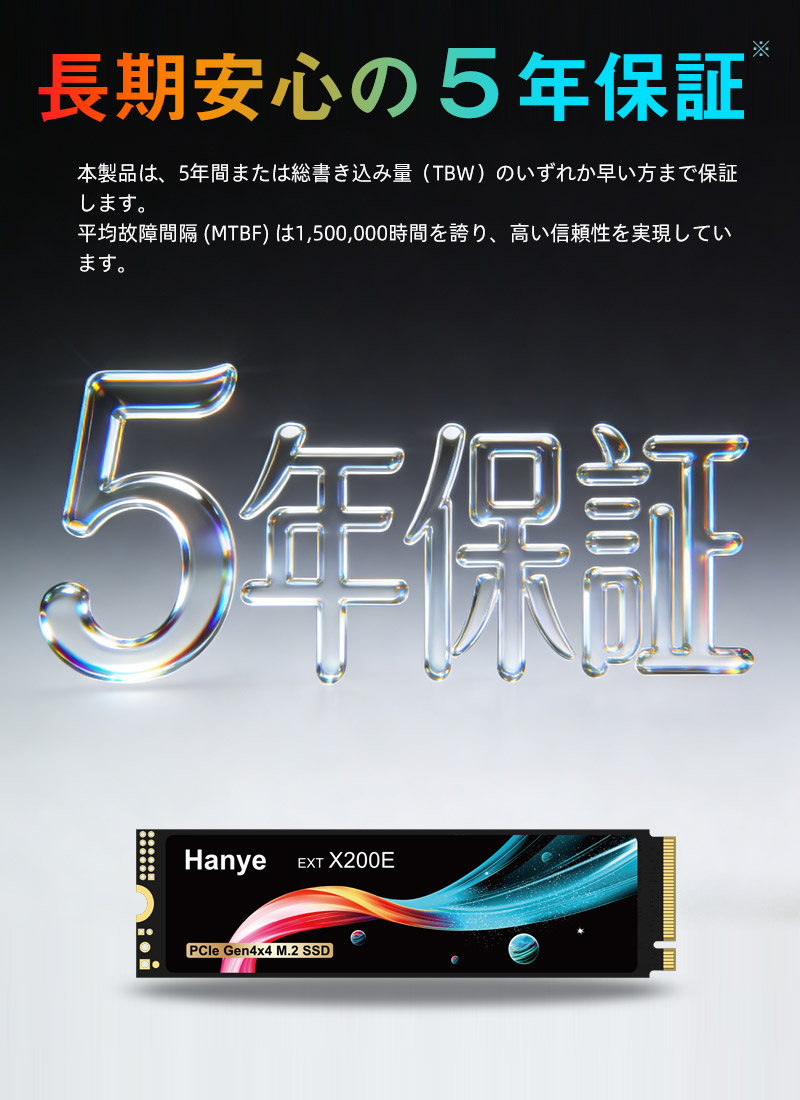 Hanye Hanye SSD 2TB PCIe Gen4x4 M.2 NVMe 2.0 2280 R:7200MB/s W