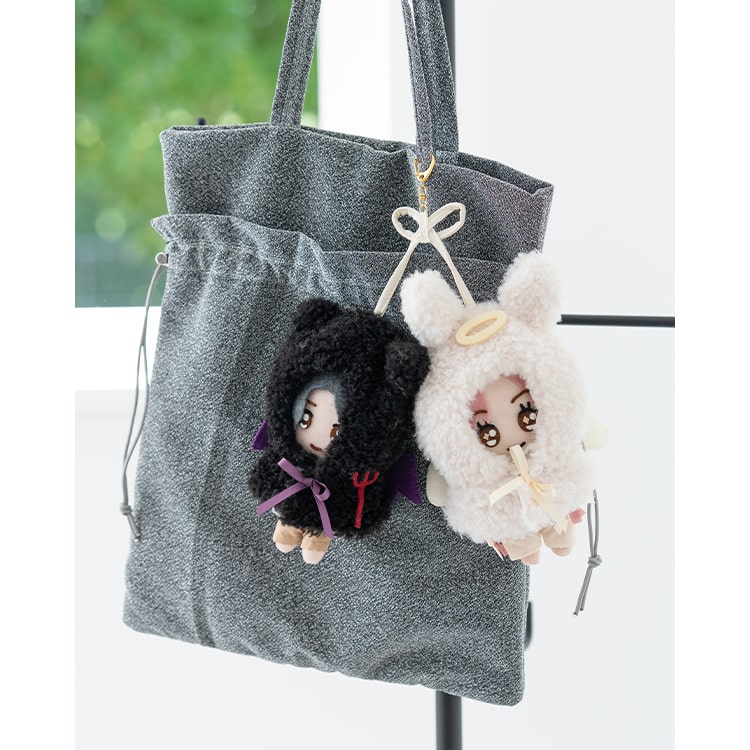 ぬいポーチ ぬい服 ポンチョ 天使 悪魔 ぬいぐるみ 15cm カラビナ 推し