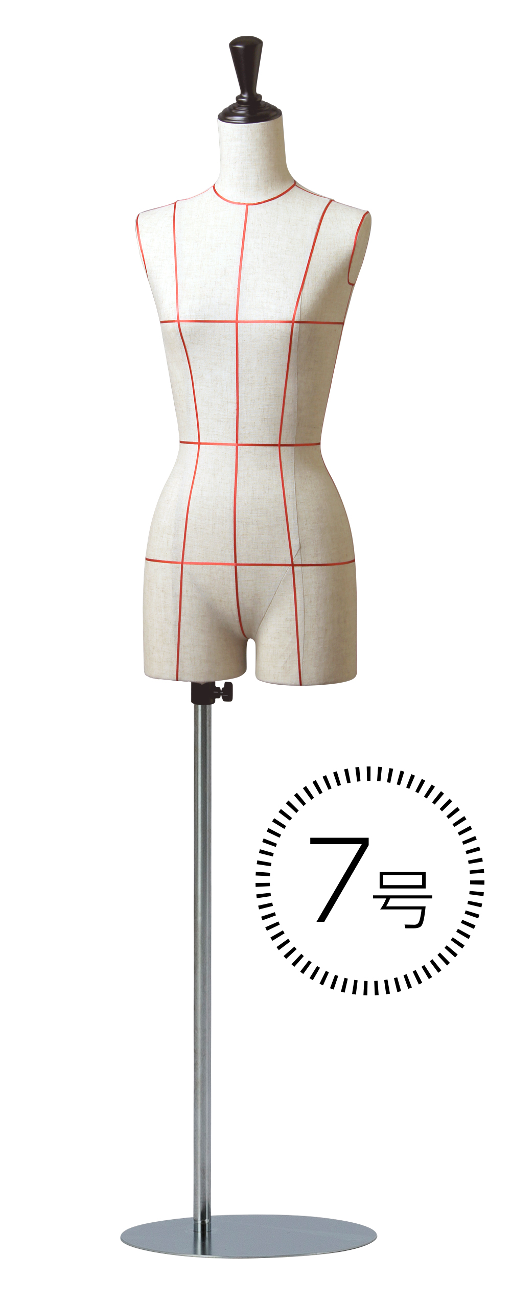 洋裁用ボディ 裁断ライン 婦人 芯地マネキン 腕なし股ありトルソー 丸