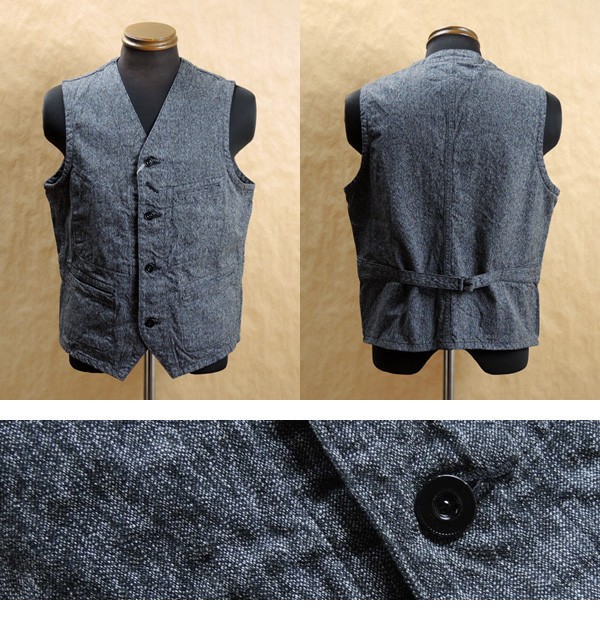 SUGAR CANE シュガーケーン 9オンス ブラック コバート ワーク ベスト