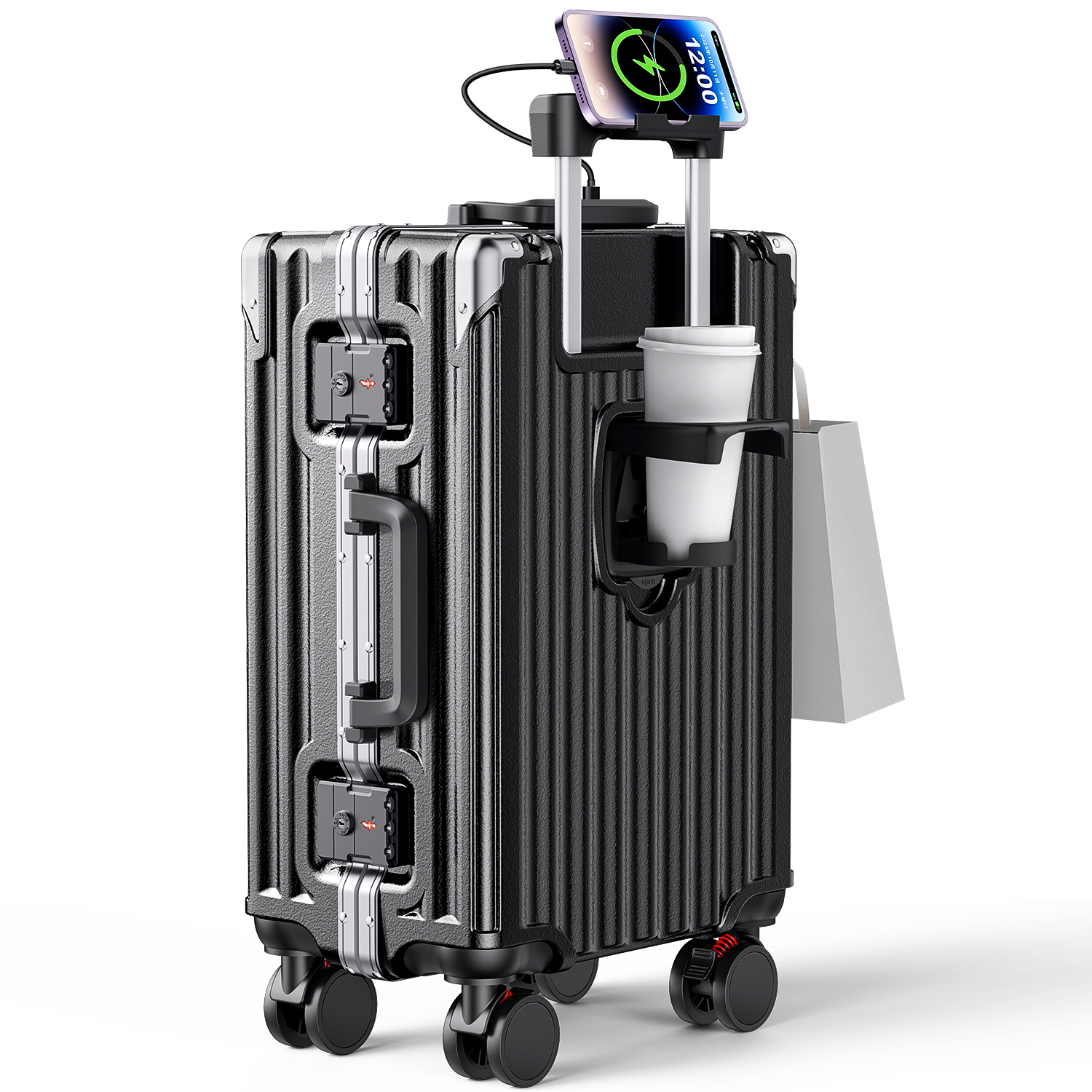 BARGOCH 【3サイズセット】 スーツケース 機内持ち込み アルミフレーム