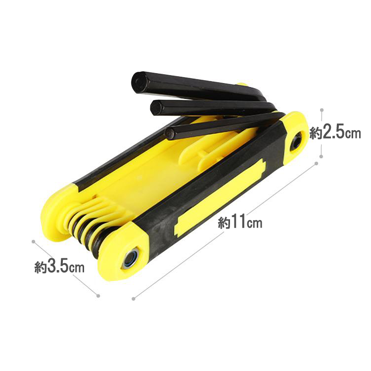 折りたたみツールキット ヘキサ 六角レンチ8本セット 六角レンチ1.5/2