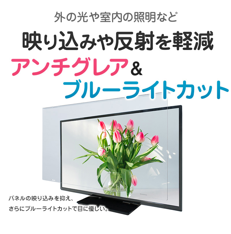 アンチグレア ブルーライトカット 液晶テレビ保護パネル ノングレア 55