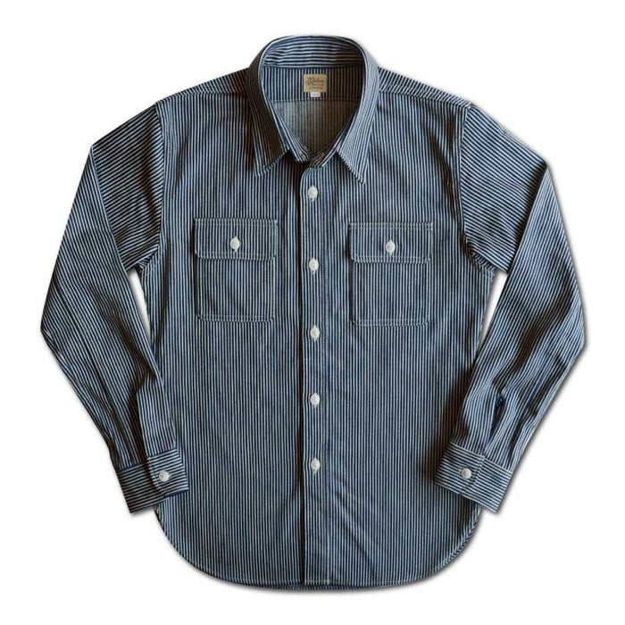 DELUXEWARE（デラックスウエア） HV-01 HICKORY NEL SHIRT ヒッコリー