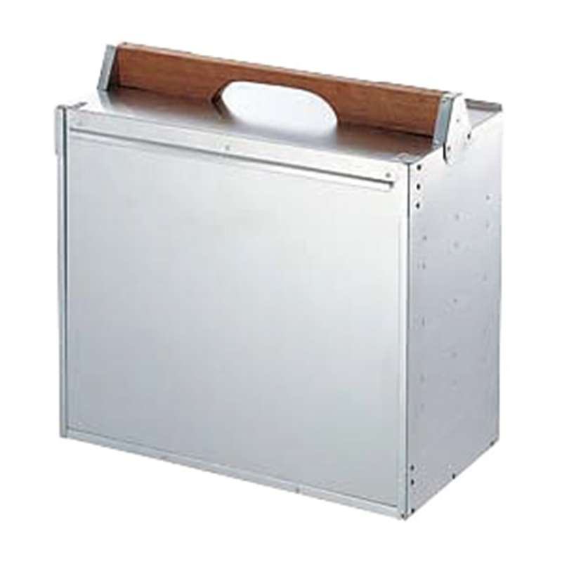 中尾アルミ製作所 アルミ 出前箱 縦型 大型 3段 3ヶ入 1個（ご注文単位