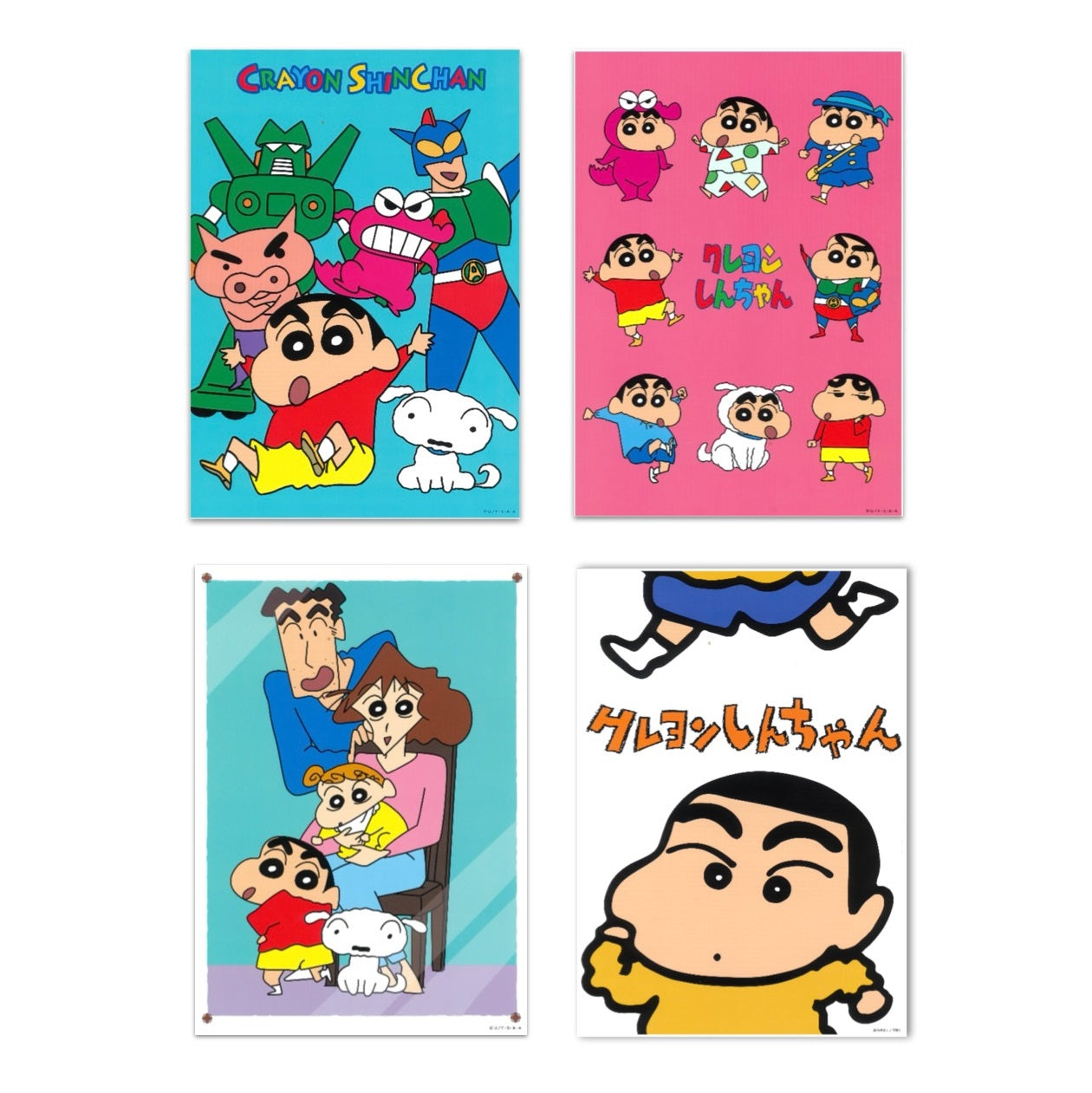 ポスターステッカー おきにいり／しんちゃんいっぱい／家族写真