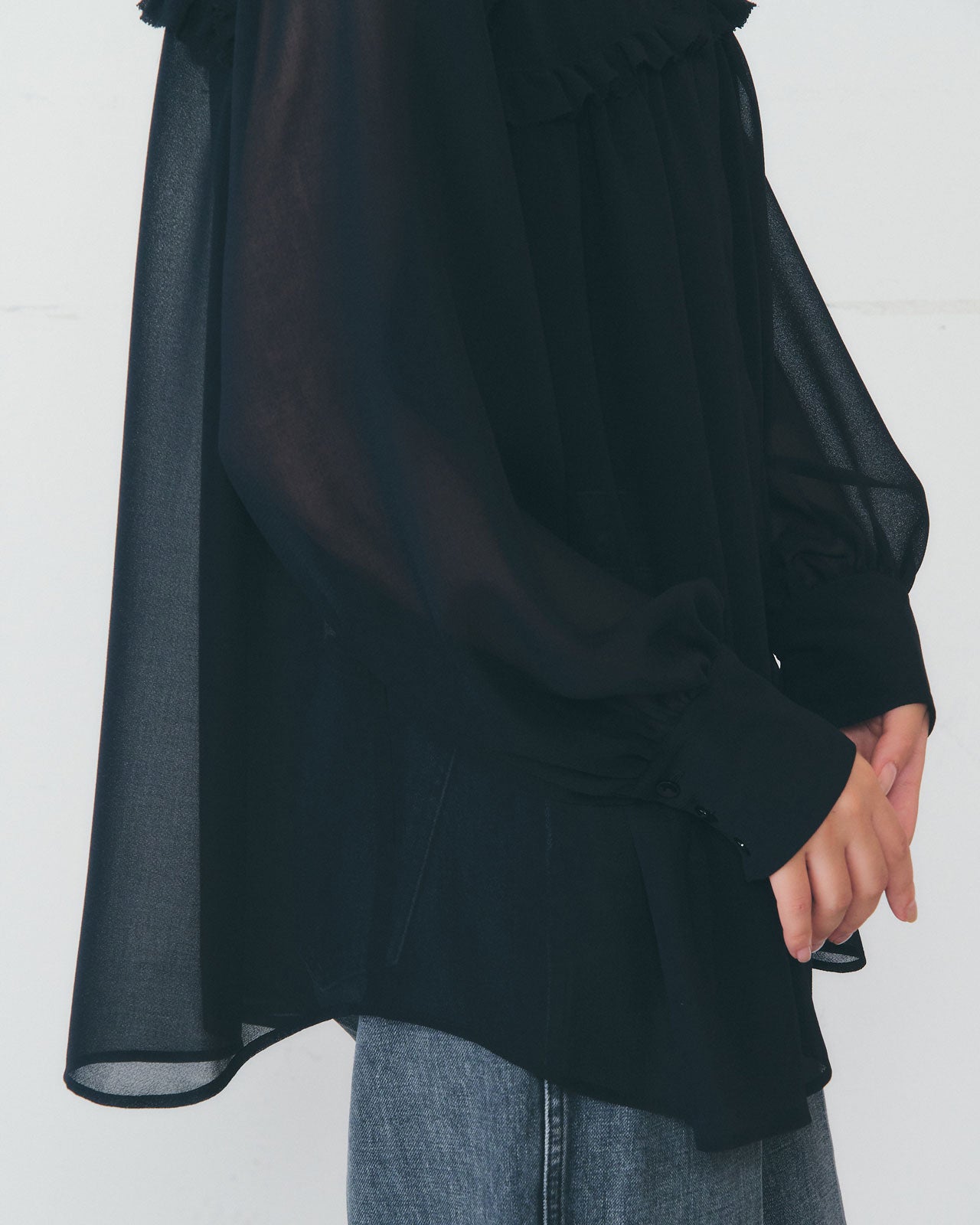 GEORGETTE RUFFLED BLOUSE – Shinzone