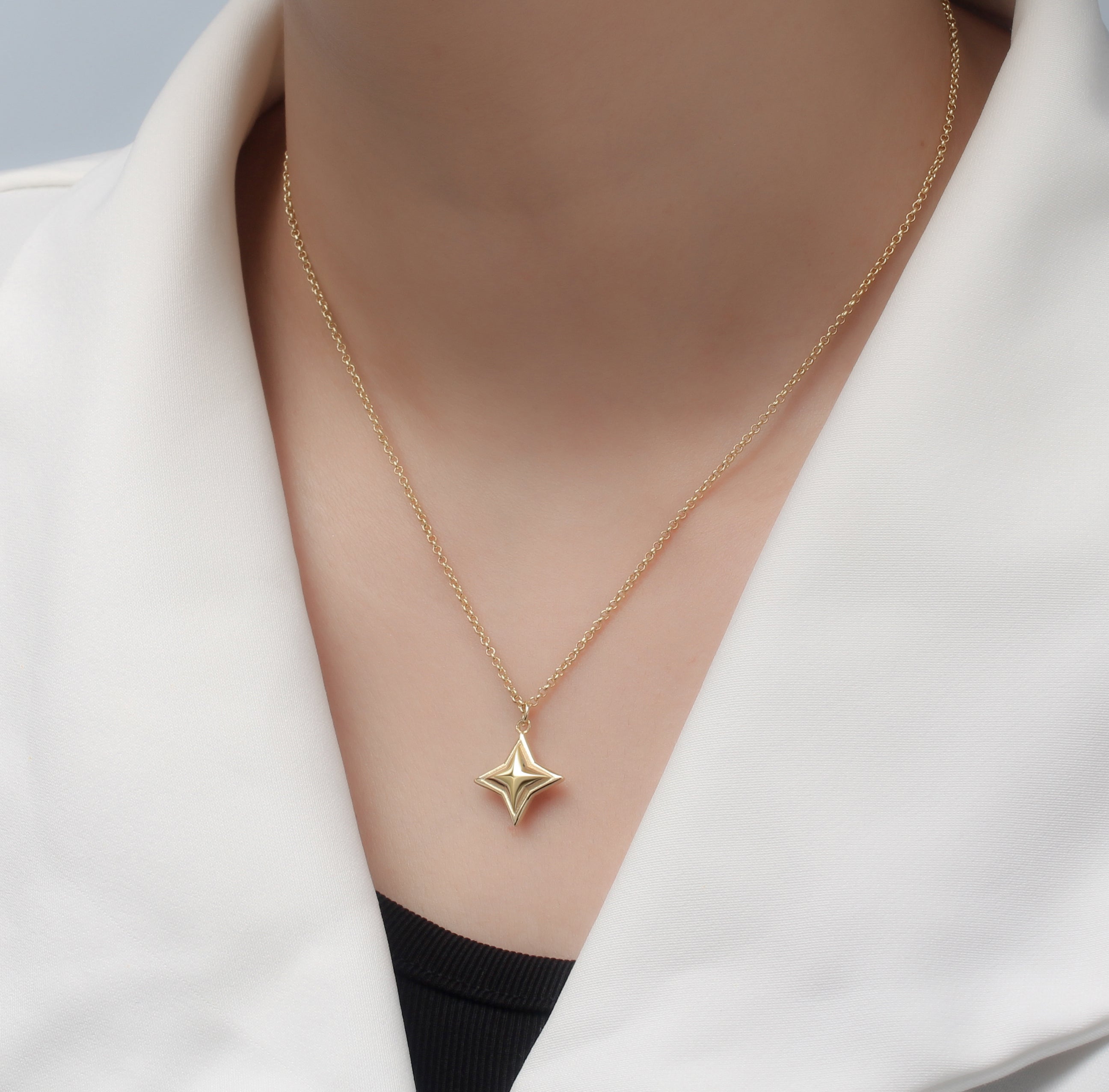 Star Gem Necklace - 14K Gold – Shiro Studio