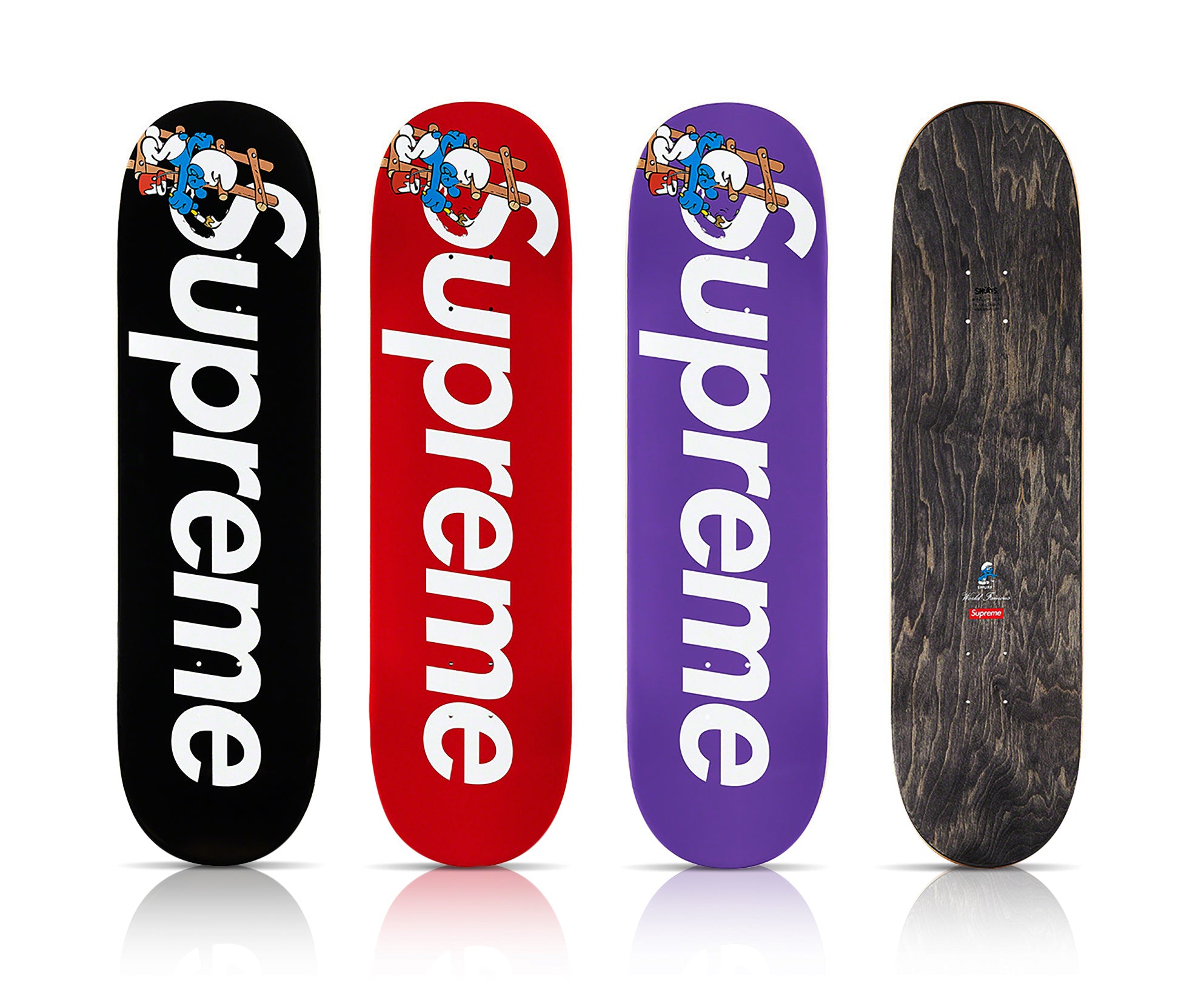 SUPREME 'The Smurfs' (2020) Triptych Skateboard Deck Set – Sk8 Of