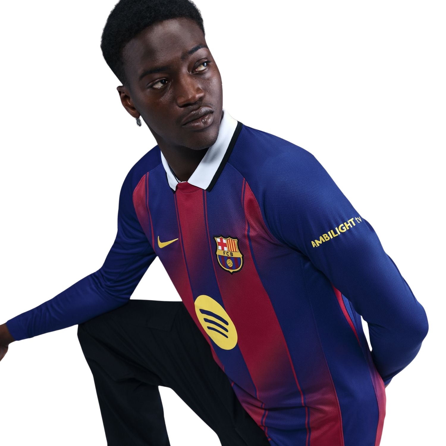 Nike FC Barcelona 25/26 Men's Stadium Home Long-Sleeve Kit