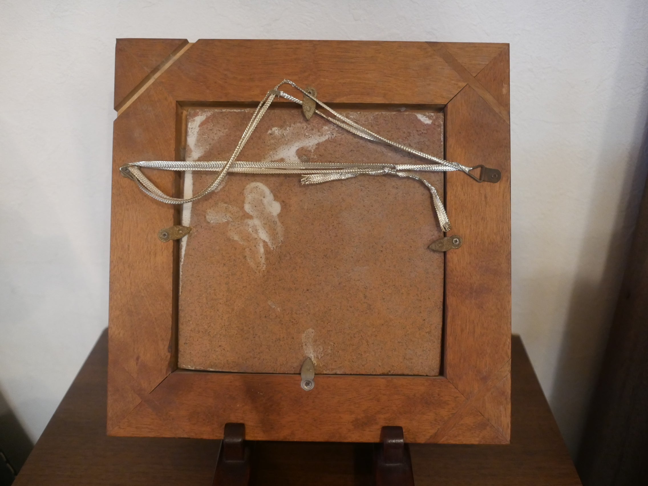 舩木研兒【タツノオトシゴ】スリップウェア 陶板 額入り フォーク