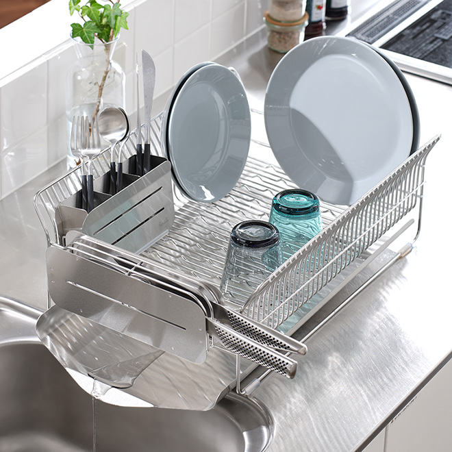 水切りラック 水切りかご 【ポータブル加湿器の特典】 ディッシュド