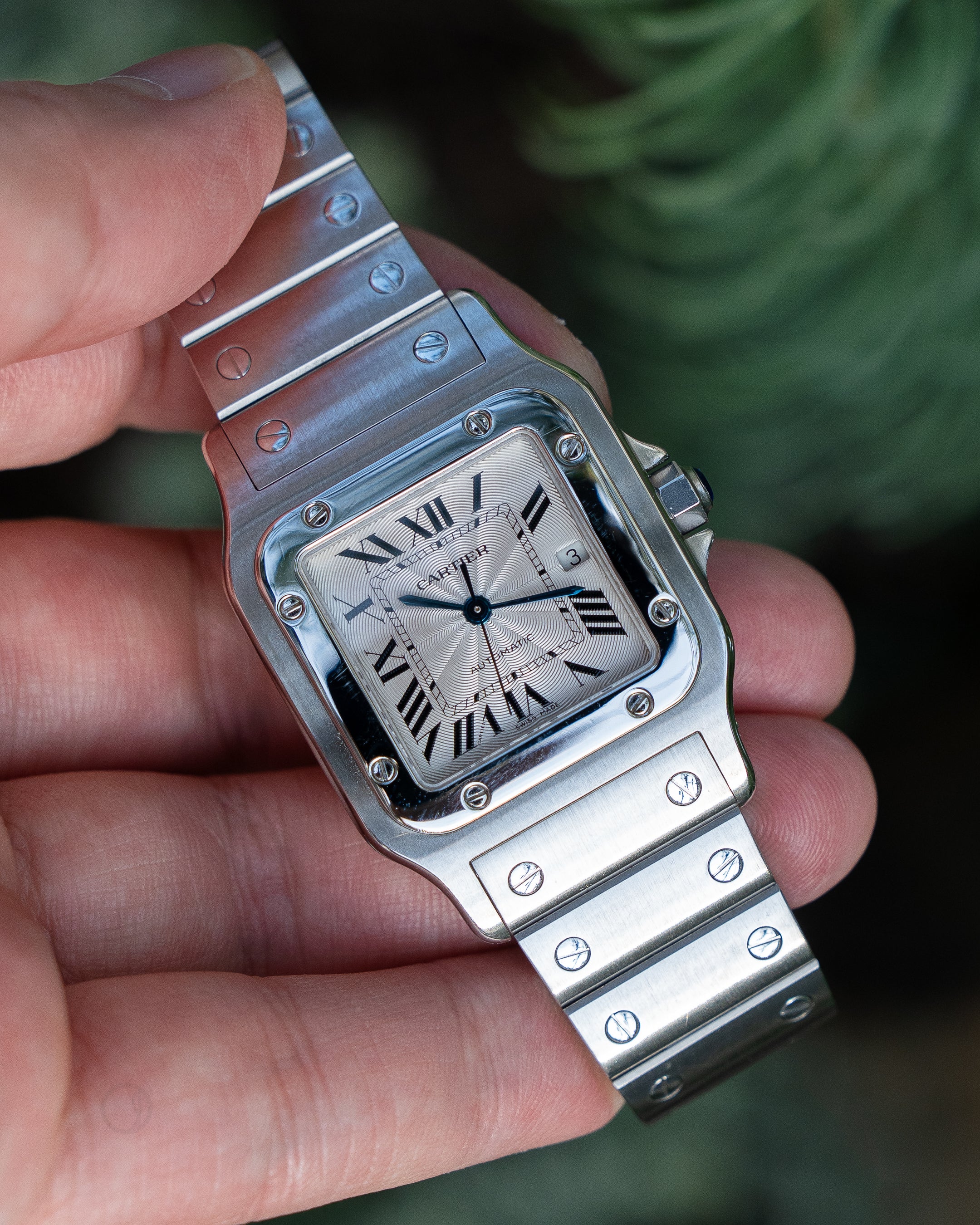 カルティエ サントス ガルベ、Ref.2319、スティール製、LMサイズ、フル