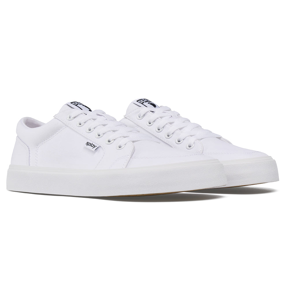 REV LT Canvas Salt Lake – Clean White Canvas Barefoot Skate Shoes