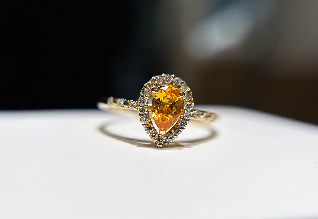 K18スペサルティンガーネットリング0.45ct_10万円均一