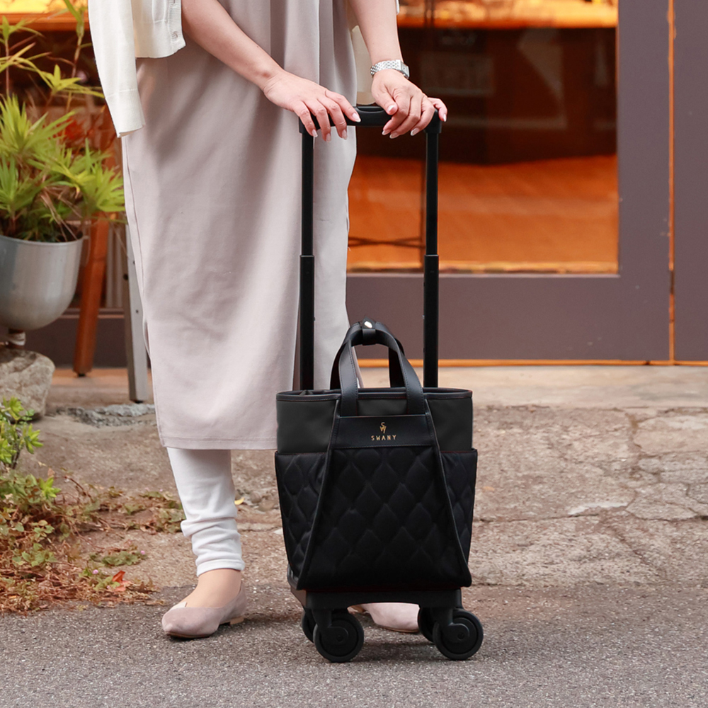 D-676 プーフォ(TS18) ブラック <低振動・低騒音のT2キャスター・4輪