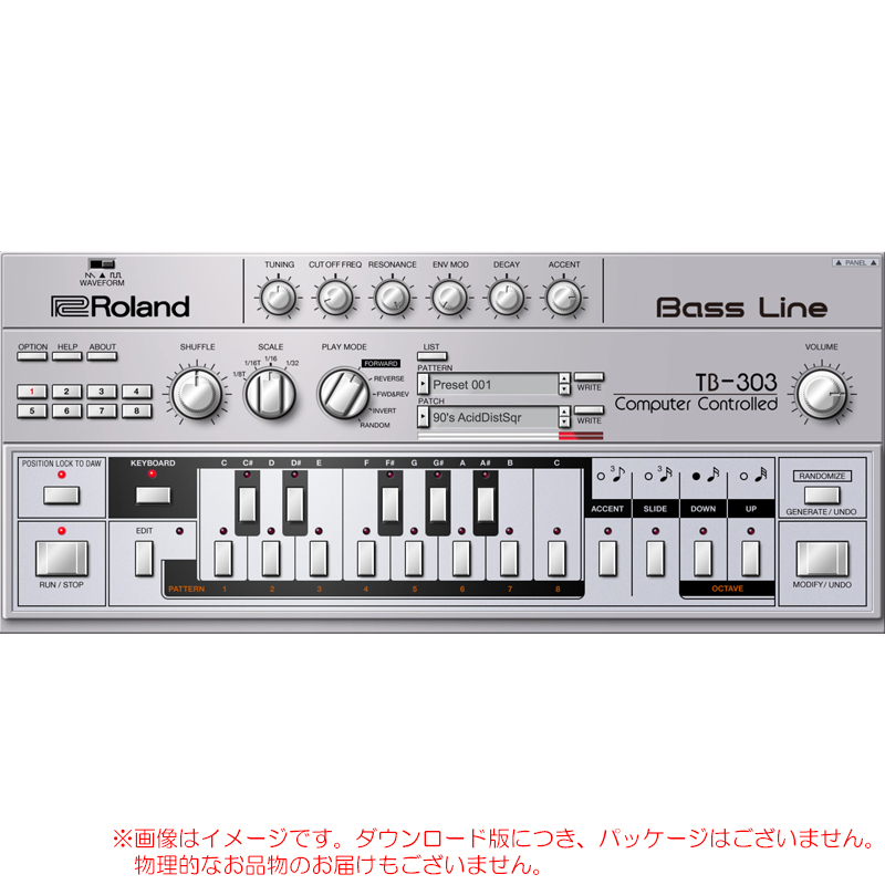 ROLAND TB-303 ROLAND CLOUD 買い切りライセンス 【最短当日メール納品
