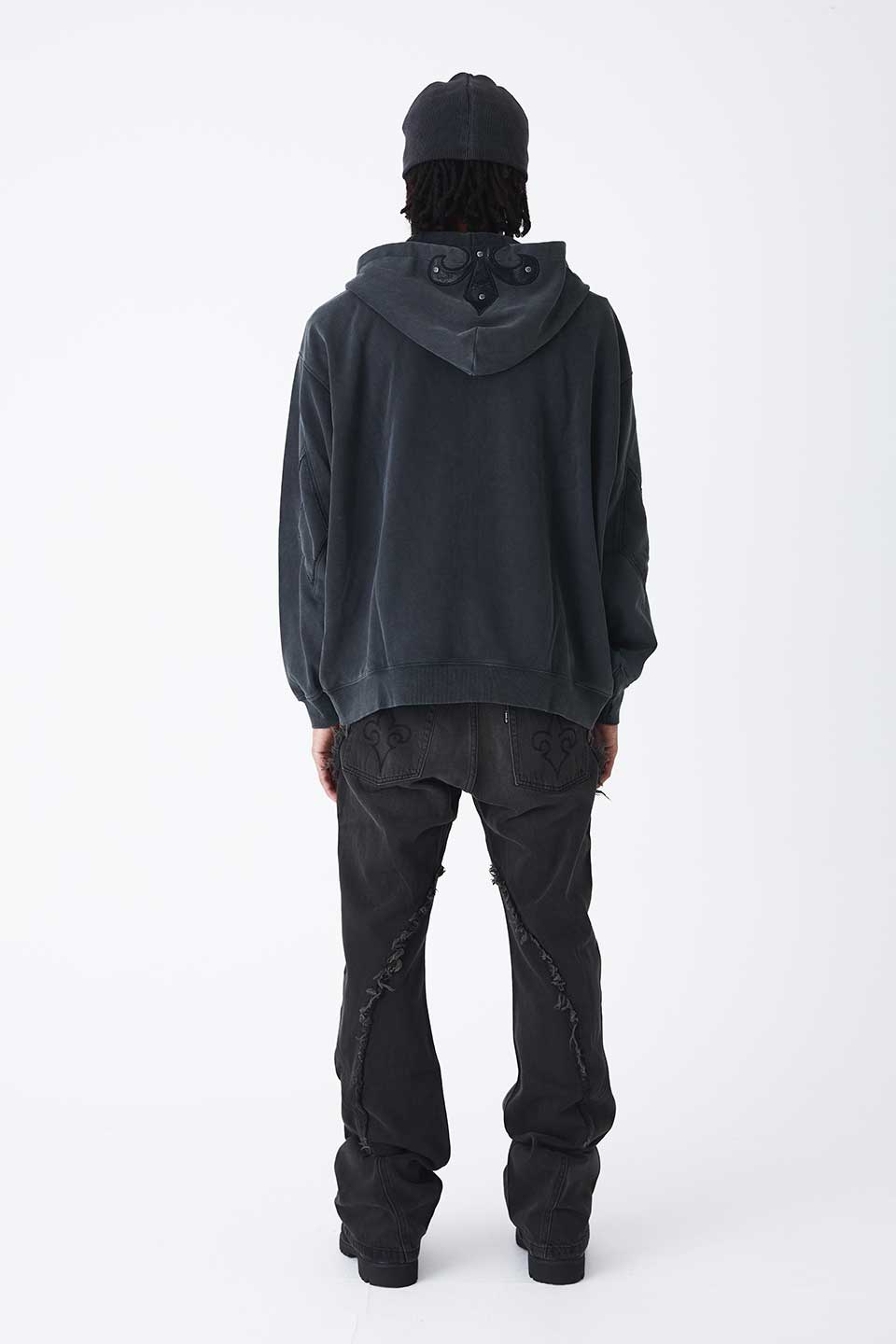 Fleur Leather Patch Zip Hoodie｜SUPPLIER｜フーディー
