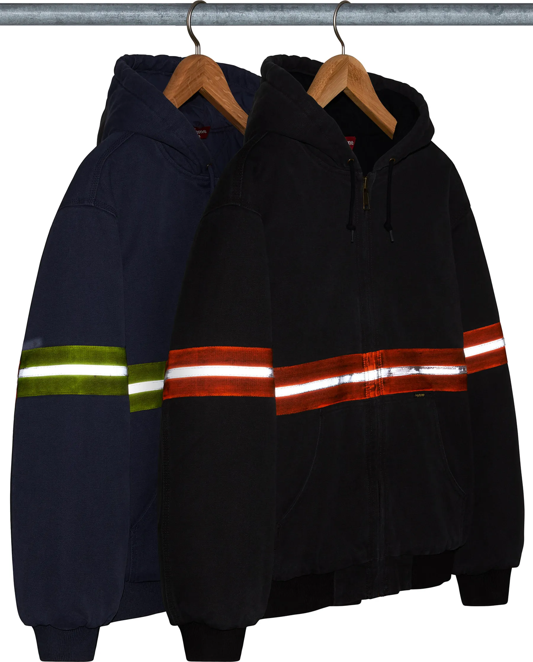 Reflective Stripe Hooded Work Jacket | Supreme 24fw