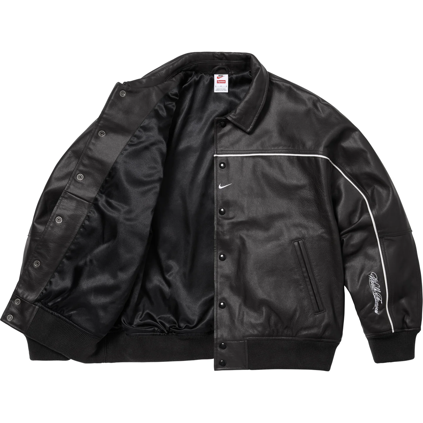 Supreme®/Nike® Leather Varsity Jacket | Supreme 25ss