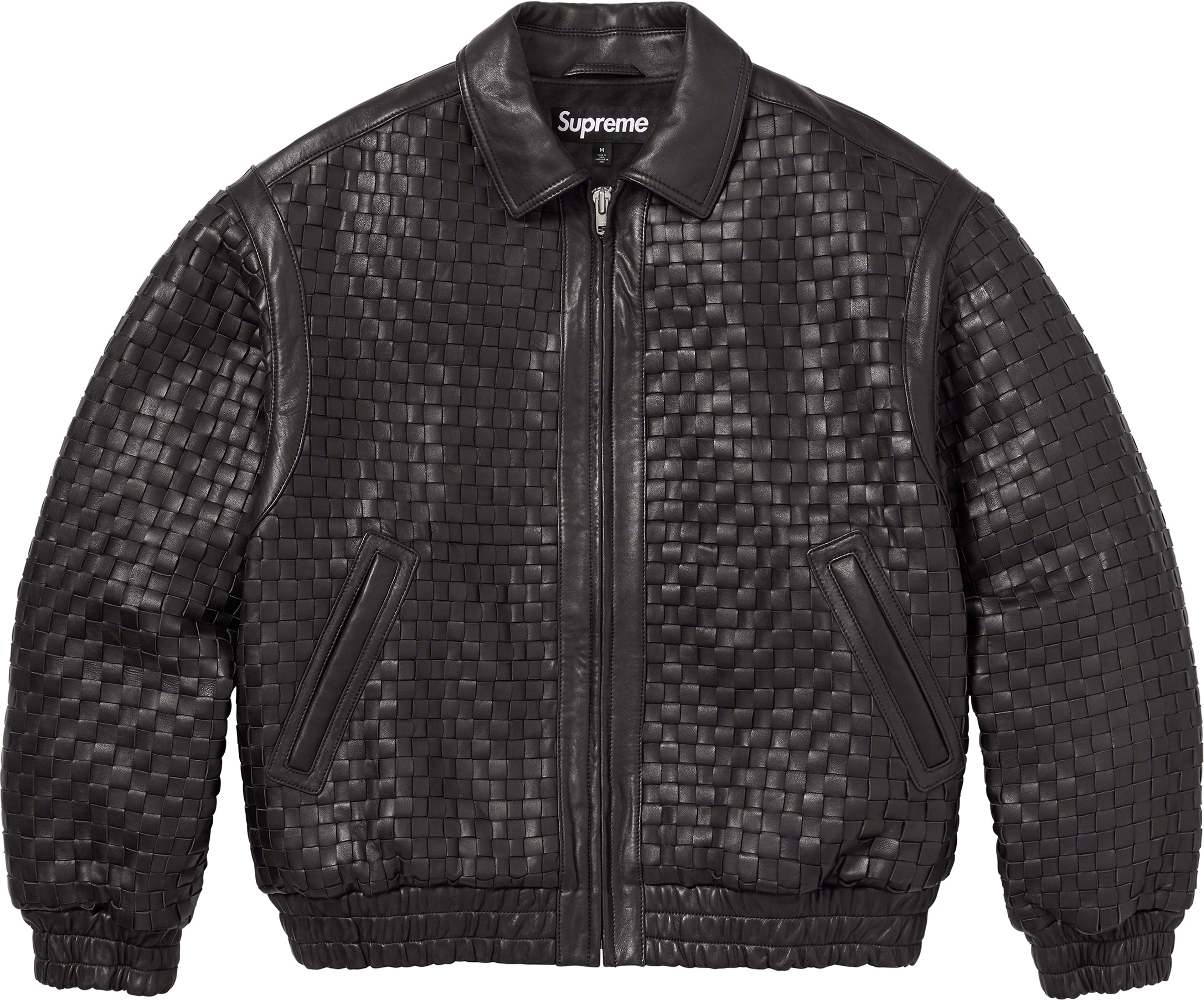 Woven Leather Varsity Jacket | Supreme 23fw