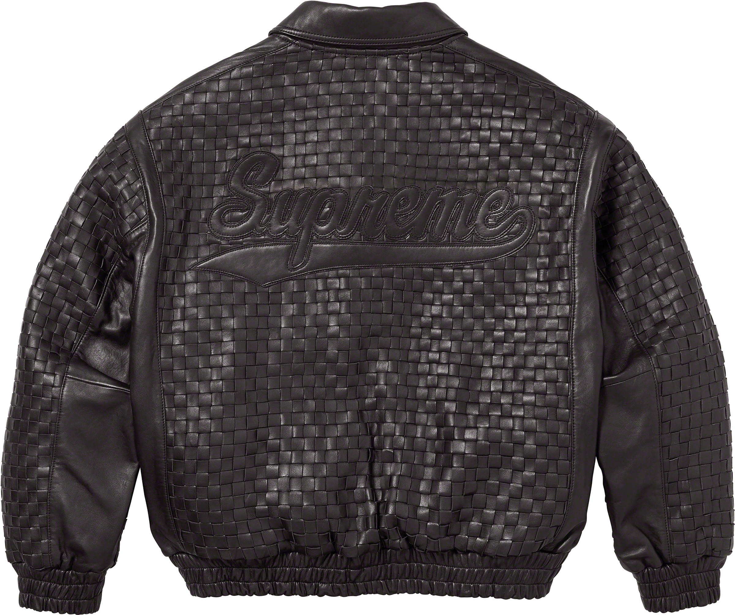 Woven Leather Varsity Jacket | Supreme 23fw