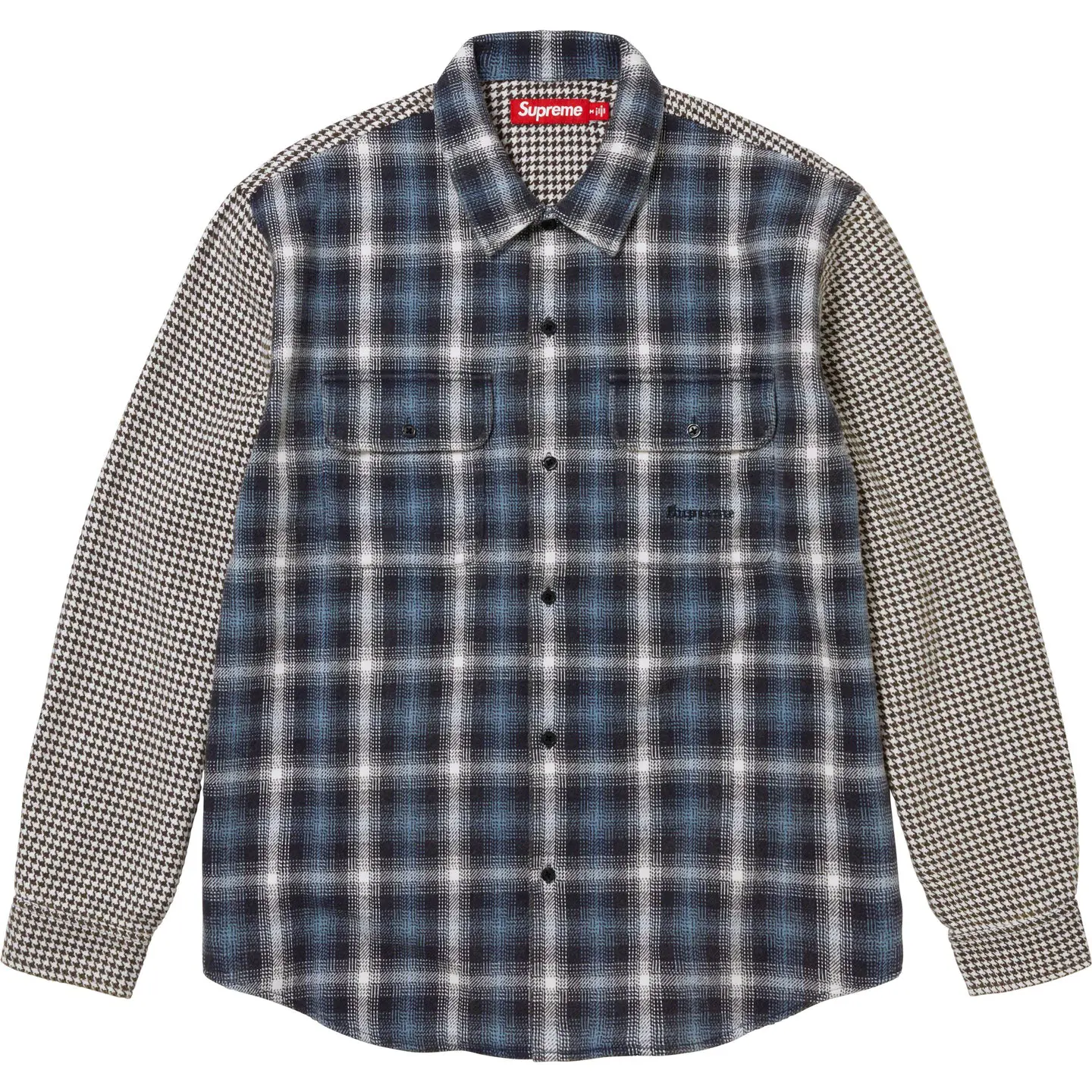 Houndstooth Plaid Flannel Shirt | Supreme 23fw