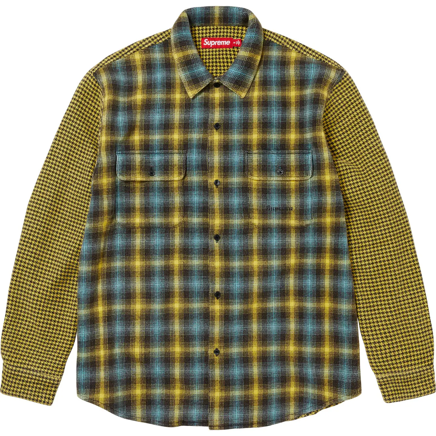 Houndstooth Plaid Flannel Shirt | Supreme 23fw