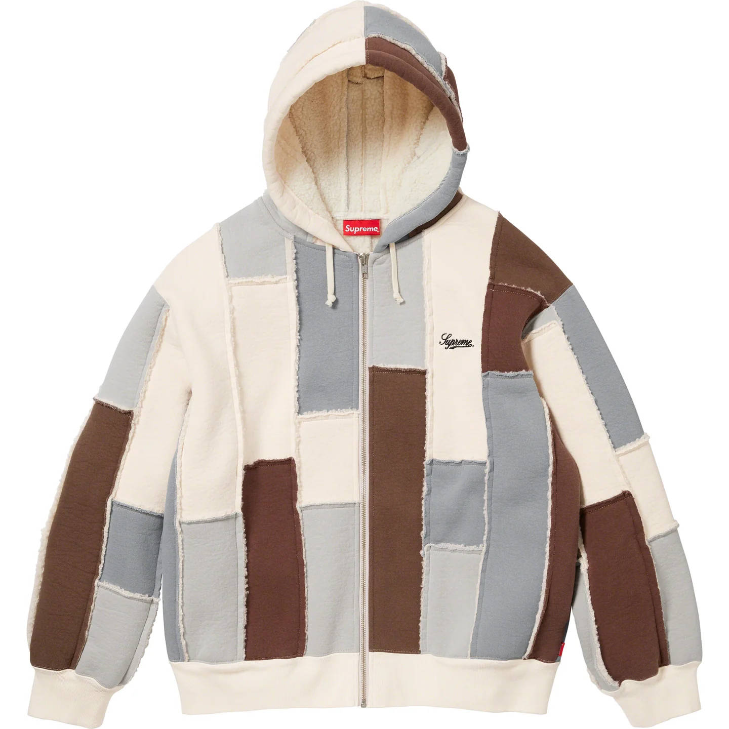 Faux Shearling Zip Up Hooded Sweatshirt | Supreme 23fw
