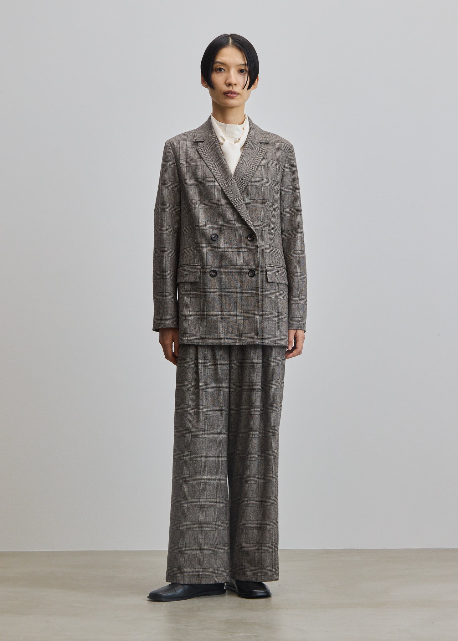 グレンチェックダブルジャケット- SOÉJU online store｜上質な大人の
