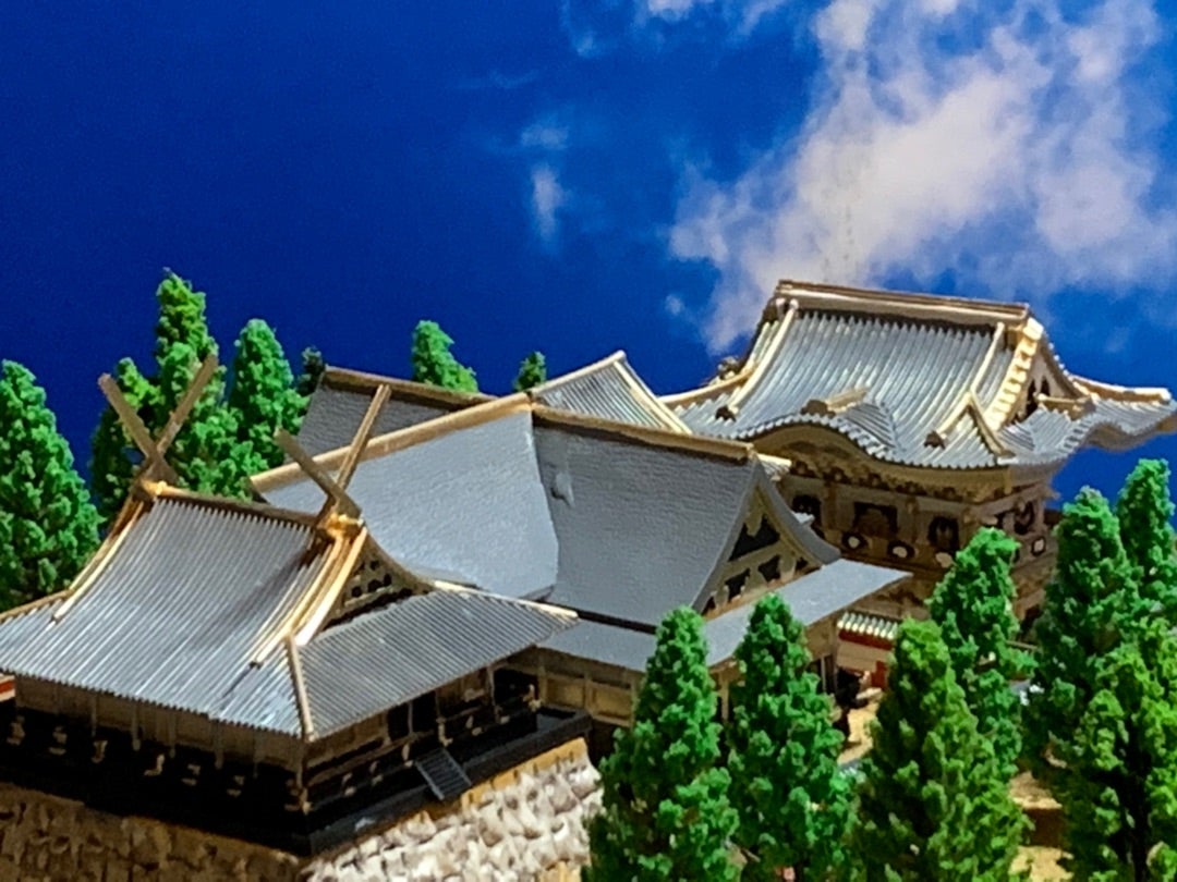 ミニサイズ 日光東照宮(陽明門・唐門・本殿)の完成 | お城のジオラマ鍬