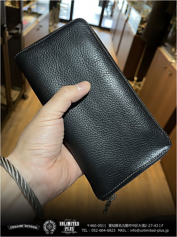 クロムハーツ財布 / REC F ZIP＃2 プレーン ブラック ヘビーレザー