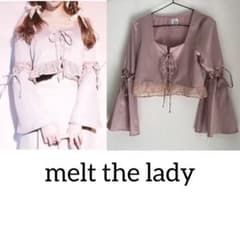 美品 melt the lady メルトザレディ レースアップ リボン ピンク