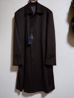 ダーバン カシミヤ100％ ステンカラーコート M ダークブラウン 日本製