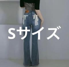 andmary Lacey ribbon heart hip denim - メルカリ