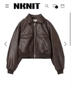 新品NKNIT synthetic leather jacket BROWN 0 - メルカリ
