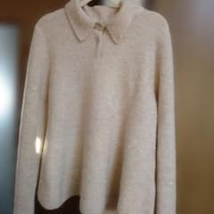 最終定価17000円Mila Owen 今季ベージュ4way ポロ襟ニット M