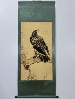 徐悲鴻「雄鷹図」三尺中堂掛軸 宣紙・手工表装 175×77cm - メルカリ