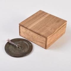 中国 古銅青銅 銅鏡 古鏡 紙鎮 文鎮 時代箱 M R9324 - メルカリ