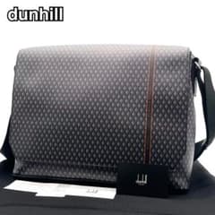 未使用級】ダンヒル エンジンターン メッセンジャーバッグ PVC レザー