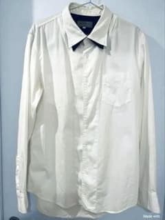 ヨウジヤマモト プールオム 長袖シャツ L 襟裏黒 オキシ洗浄済み 美品