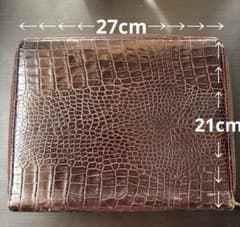 Smythson（スマイソン） クロコ型押しレザー ジップ付きiPadケース