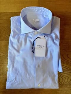新品】ORIAN オリアン ドレスシャツ ブロード ライトブルー 39 - メルカリ