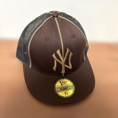 ニューエラ 59fifty ヤンキース usa製ヴィンテージ ブラウン - メルカリ