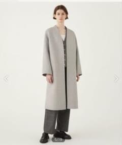 デプレ 2023AW ダブルフェイスメルトンビーバー ノーカラーコート