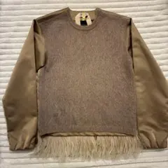 美品】N°21 ヌメロベントゥーノ ニット 長袖 フリンジ ブラウン - メルカリ