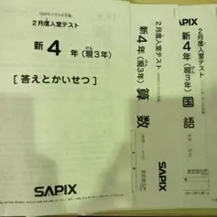 2026年最新】sapix 新4年 入室テストの人気アイテム - メルカリ