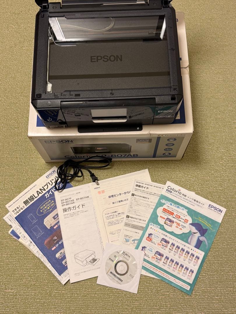 EPSON EP-807AB カラープリンター(箱、説明書付き)ジャンク品 - メルカリ