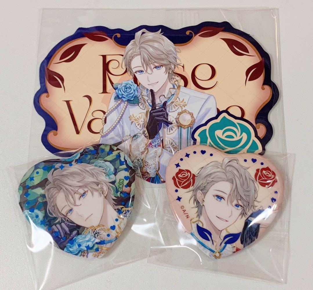 甲斐田晴 にじさんじ ハート 缶バッジ Rose Valentine 【セット